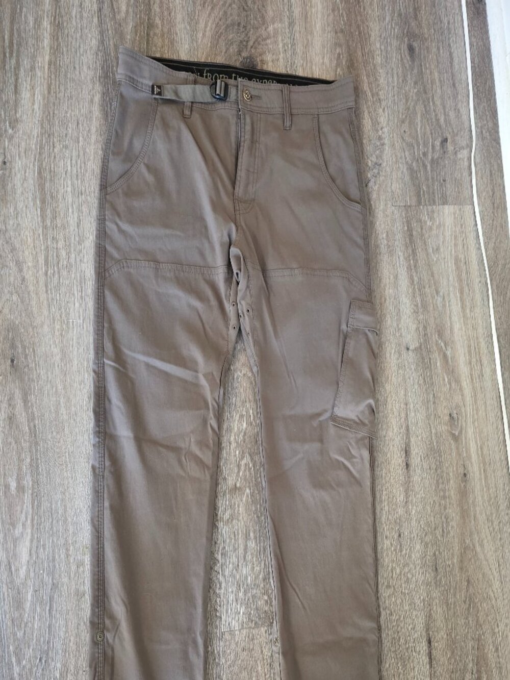 Prana Olive-Greyish 34x32 Adventure Straight Fit Pants